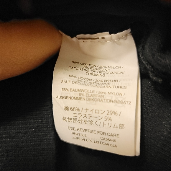 J.Crew Navy blue cardigan with embroidery applique - Picture 5 of 5